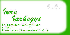 imre varhegyi business card